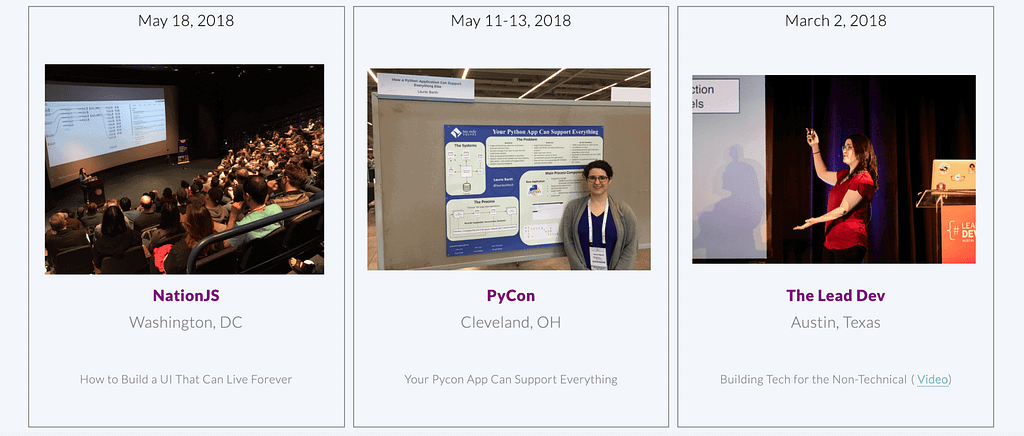 may 2018 photo and event titles and cities